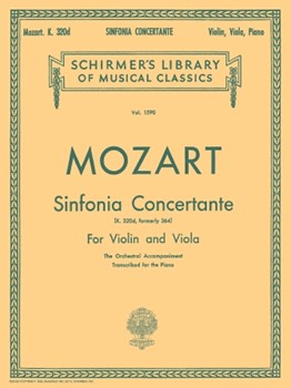 Sinfonia Concertante K 364 by Mozart Wolfgang Amadeus for Str Duet W