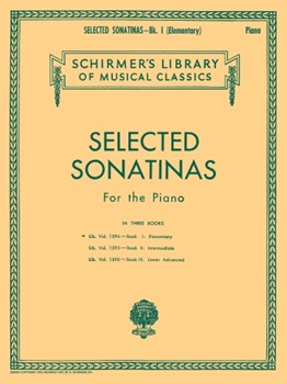 Selected Sonatinas - Book 1: Elementary - Schirmer Library of Classics Volume 1594 Easy Piano Solo