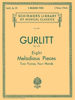Eight Melodious Pieces Opus 174 by Gurlitt Cornelius for 2 Piano 4 Hands