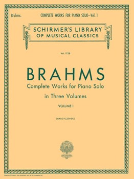Complete Works Volume 1 by Brahms Johannes - Mandyczewski - for Piano