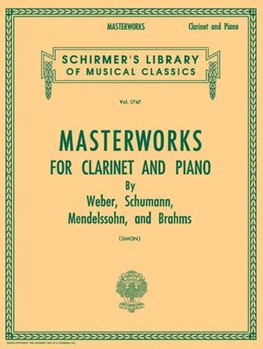 Masterworks For Clarinet & Piano by Various - Simon Eric - for Bb Clarinet and Piano