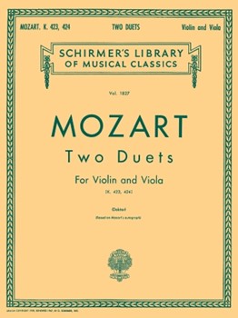 2 Duets For Violin & Viola K 423 & K 424 by Mozart Wolfgang Amadeus for Str Duet