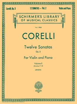 12 Sonatas Opus 5 Volume 2 #7-12 by Corelli Arcangelo - Jensen - for Violin and Piano