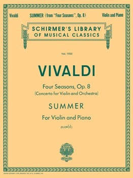 Summer From 4 Seasons Opus 8 by Vivaldi Antonio Lucio - Klopcic Rok - for Violin and Piano
