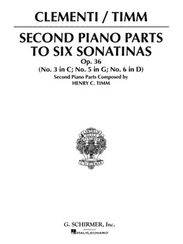 Sonatinas Opus 36 Book 2 #3 5 &6 by Clementi Muzio - Timm - for 2 Piano 4 Hands