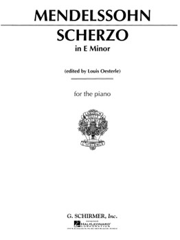 Scherzo Opus 16 #2 E Minor by Mendelssohn Felix - Oesterle - for Piano