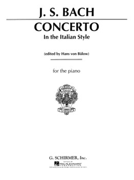 Concerto In The Italian Style by Bach Johann Sebastian - Von Bulow - for Piano