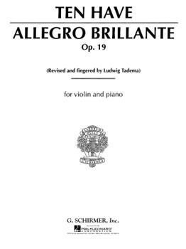 Allegro Brillante Op. 19 by Have Willem Ten for Violin