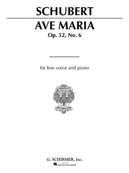 G Schirmer Schubert F   Ave Maria - Low in G - Vocal Score