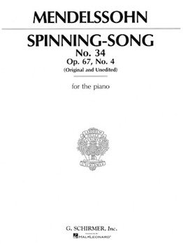 Hal Leonard Mendelssohn   Spinning Song, Op. 67, No.34 - Piano Solo Sheet