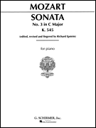 Sonata No. 3 in C Major K545 - Piano Solo