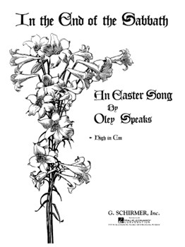 In The End Of The Sabbath by Speaks Oley for High Voice