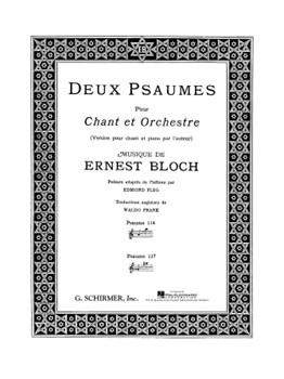 Deux psaumes (Psalms 114 and 137) by Bloch Ernest for