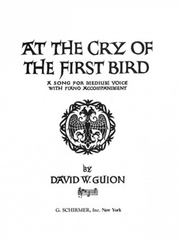 At the Cry of the First Bird by Guion David for
