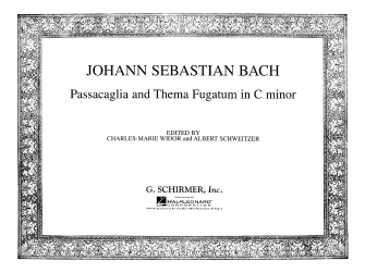 Passacaglia und Thema Fugatum in C Minor by Bach Johann Sebastian for