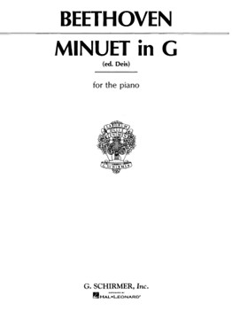Minuet In G by Beethoven Ludwig van for Piano