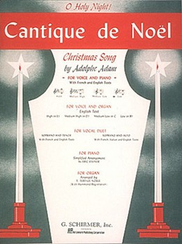 Cantique de Noel (O Holy Night) - Low Voice (B-Flat) and Piano Low Voice
