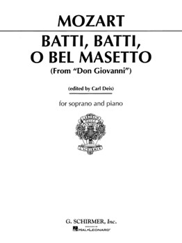 Batti Batti O Bel Masetto by Mozart Wolfgang Amadeus - Deis Carl - for Vocal