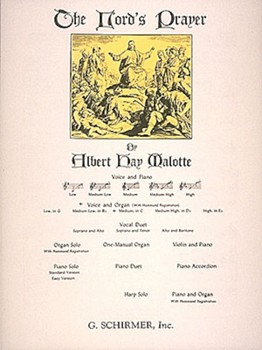 Lord's Prayer by Malotte Albert Hay C for Medium Voice (w/Organ)