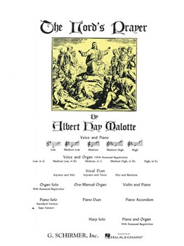 Lord's Prayer by Malotte Albert Hay - Deis - for Piano