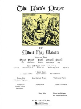 Lord's Prayer by Malotte Albert Hay - Sopr/Alto - D-flat for Vocal Duet