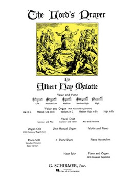 Lord's Prayer by Malotte Albert Hay for 1 Piano 4 Hands