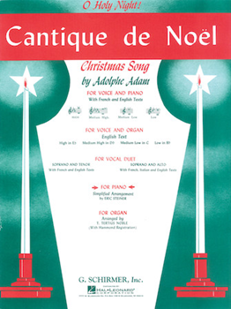 G Schirmer Adam A Steiner, Eric  Cantique de Noel - Piano Solo Simplified Arrangement in C - Sheet