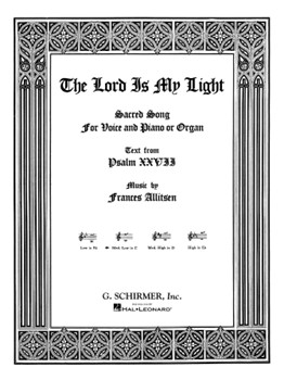 Lord Is My Light by Allitsen Frances for Medium-Low Voice w/