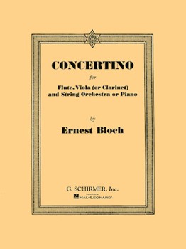 Concertino by Bloch Ernest for Score