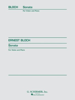 Sonata by Bloch Ernest for Violin and Piano