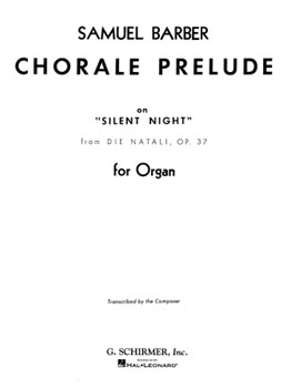 Chorale Prelude On Silent Night by Barber Samuel - Barbar Samual - for Organ Solo