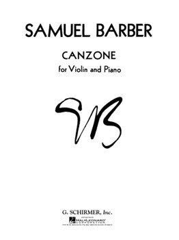 Canzone by Barber Samuel for Violin and Piano
