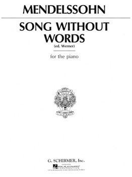 Song Without Words by Mendelssohn Felix - Werner - for Piano