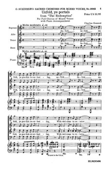Unfold Ye Portals (From The Redemption) by Gounod Charles for SATB
