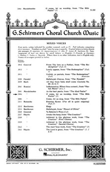 O Come Let Us Worship by Mendelssohn Felix for SATB