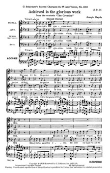 Achieved Is The Glorious Work 27b by Haydn Joseph for SATB (2nd Chorus Fr/the Cr)