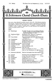 King Of Love My Shepherd Is by Shelley Harry Rowe for SATB