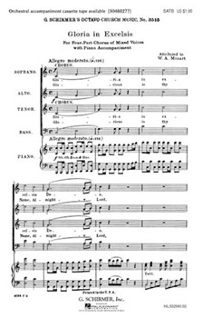Gloria In Excelsis (From 12th Mass) by Mozart Wolfgang Amadeus for SATB
