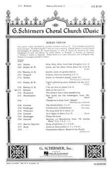 Seek Ye The Lord by Roberts J Varley for SATB and Piano