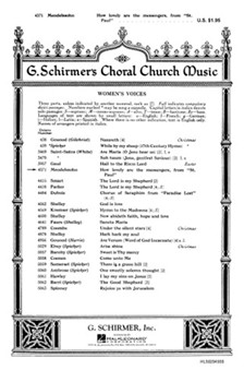 How Lovely Are the Messengers (from St. Paul) by Mendelssohn Felix - Spicker Max - for SSA