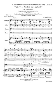 Glory To God In The Highest by Pergolesi Giovanni Battista for SATB