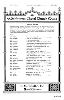 Peace I Leave With You Organ by Roberts J Varley for SATB