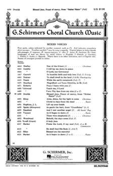 Blessed Jesu (from Stabat Mater) by Dvorak Antonin for SATB
