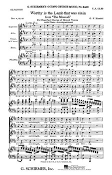 Worthy Is The Lamb by Handel George Frideric for SATB