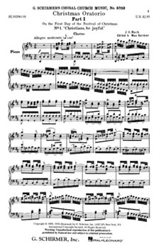 Christmas Oratorio Part 1 by Bach Johann Sebastian - Spicker Max - for SATB