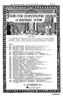 Echo Song Ola O Che Bon Eccho by de Lassus Orlande - Widmann W - for SSATTBB