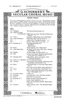 Two Negro Spirituals Deep River & Dig... by Spirituals - Burleigh Harry T - for SATB a cappella