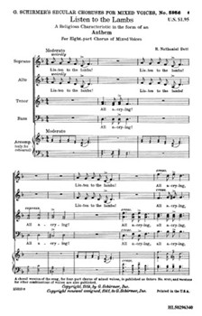 Listen to the Lambs by Dett Robert Nathaniel for SSAATTBB