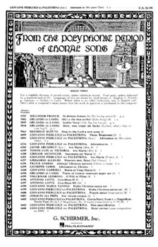 Adoramus Te by Palestrina Giovanni Pierluigi da - Damrosch Frank - for SATB