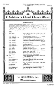 O Thou That Tellest Good Tidings to Zion (from The Messiah) by Handel George Frideric for SATB